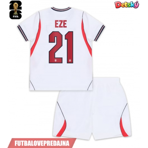 Lacne Dětský Futbalové dres Anglicko Eberechi Eze #21 MS 2026 Krátky Rukáv - Domáci (+ trenírky)